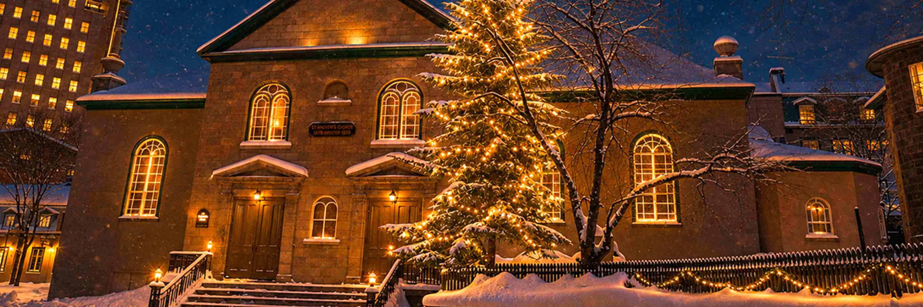 Célébrez votre party de Noël dans une ancienne église au cœur du Vieux-Québec! Lebourgneuf